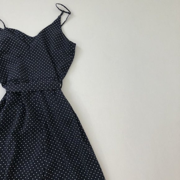 Carolina Belle Romper Women's 2 Blue Polka Dot Toe Front Spaghetti Strap Size 2 - Picture 13 of 16